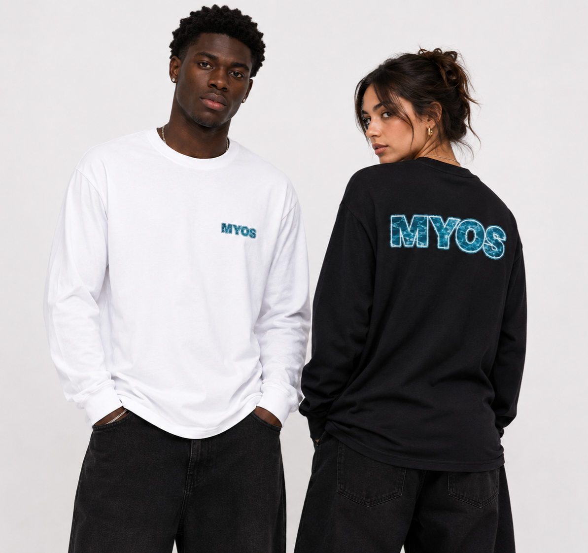 Long Sleeve Tee Clear Blue Water