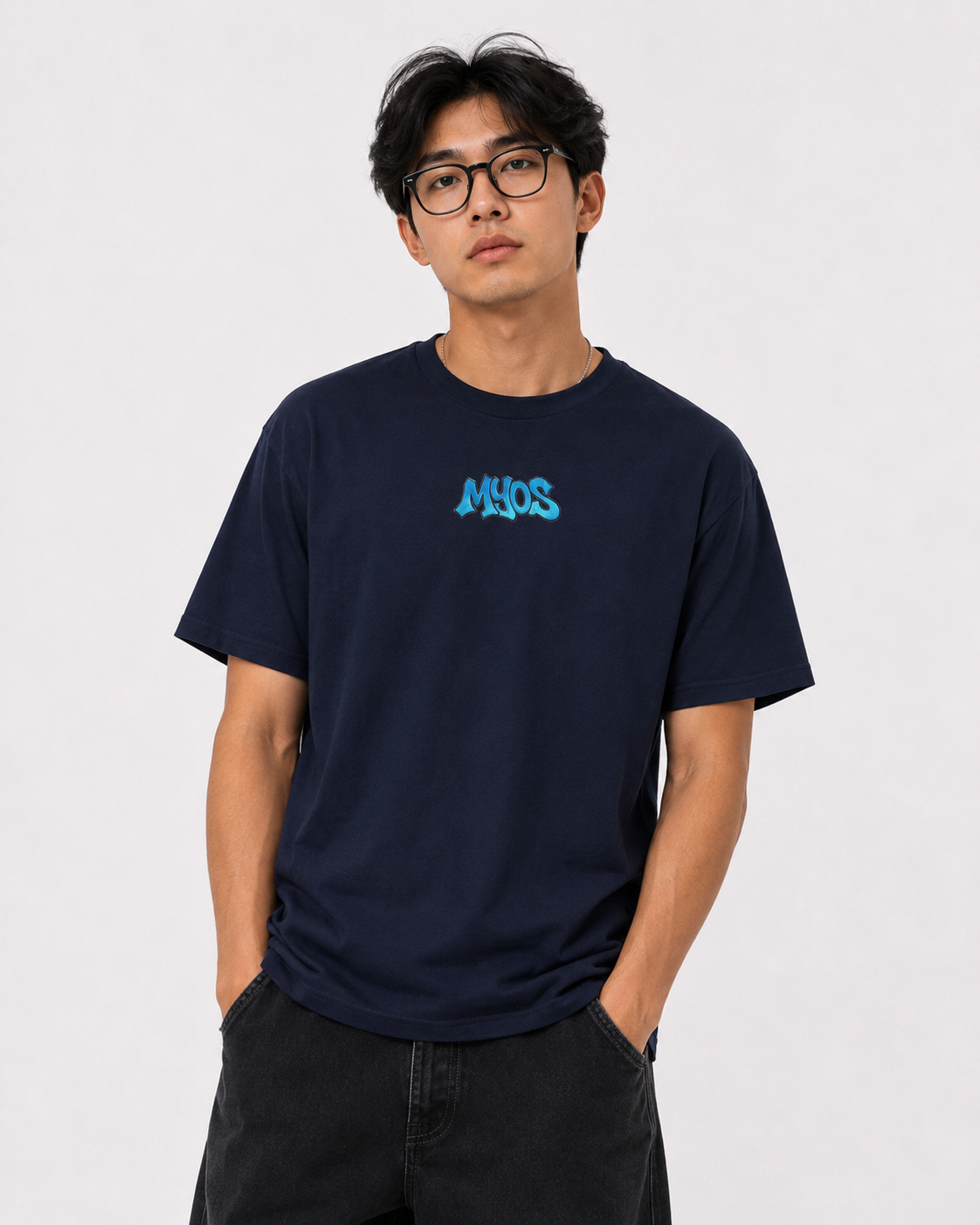 Men's T-shirt MYOS Mixed blue Logo