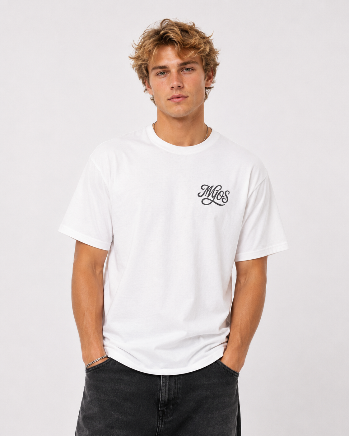 Men's T-shirt MYOS Black Cursive Logo