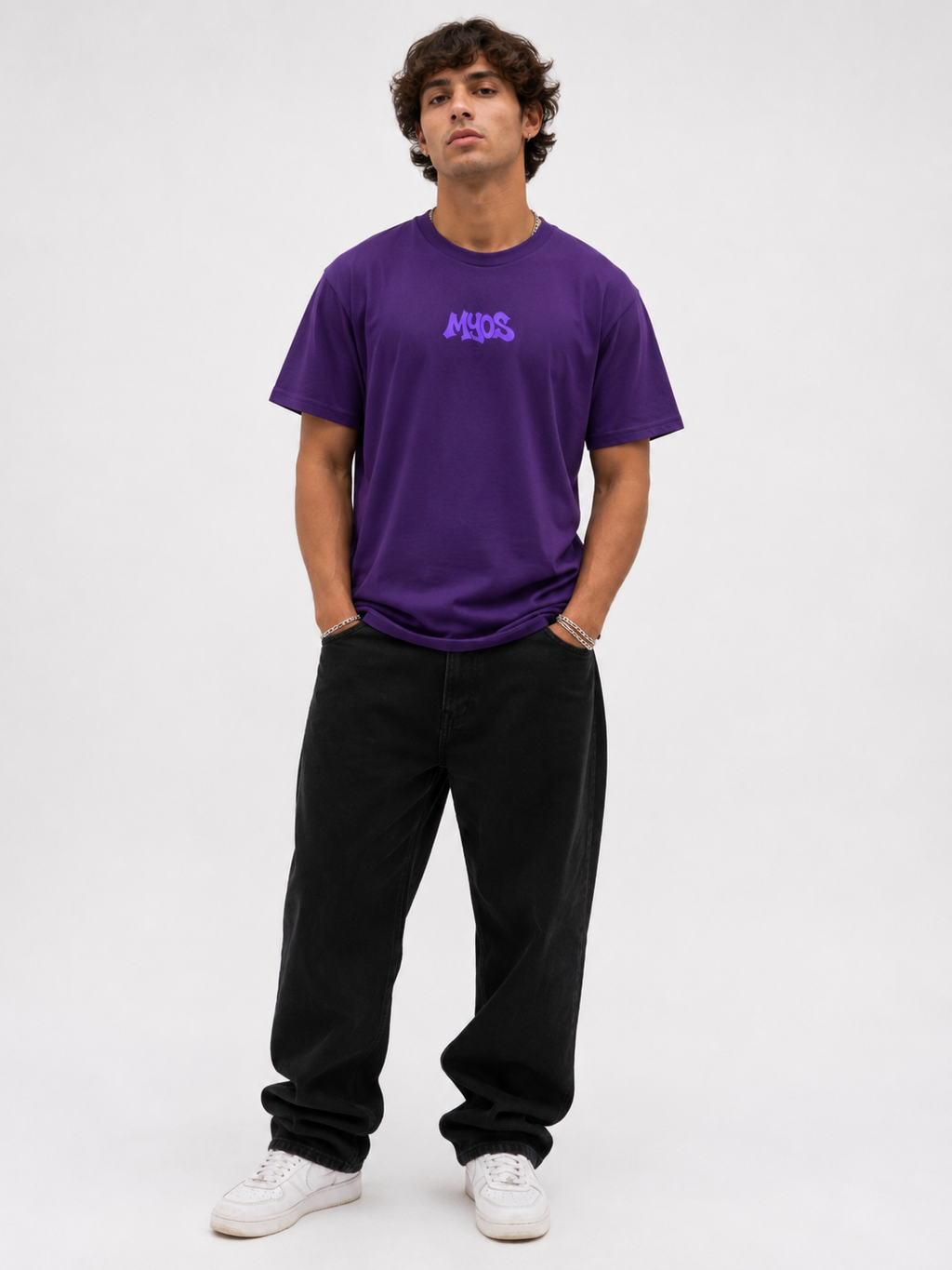 Men's T-shirt MYOS Purple Logo