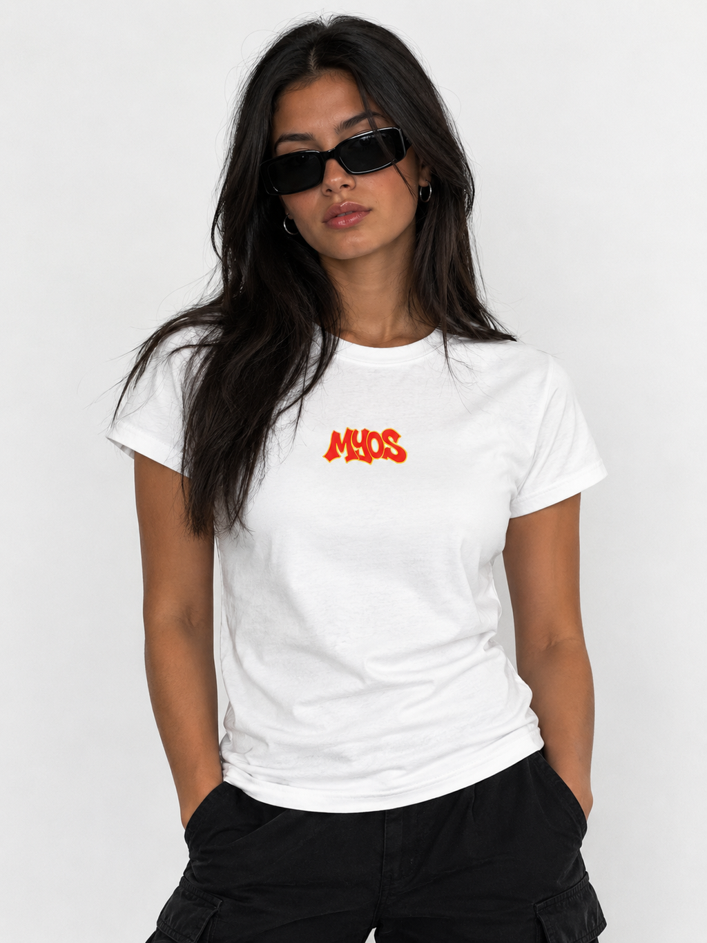 Women's T-shirt Red/Yellow logo
