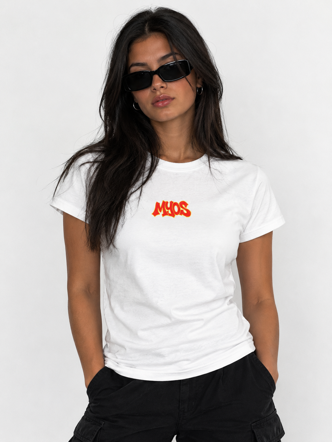 Women's T-shirt Red/Yellow logo
