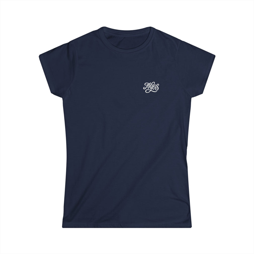 Women's T-shirt White Cursive Logo