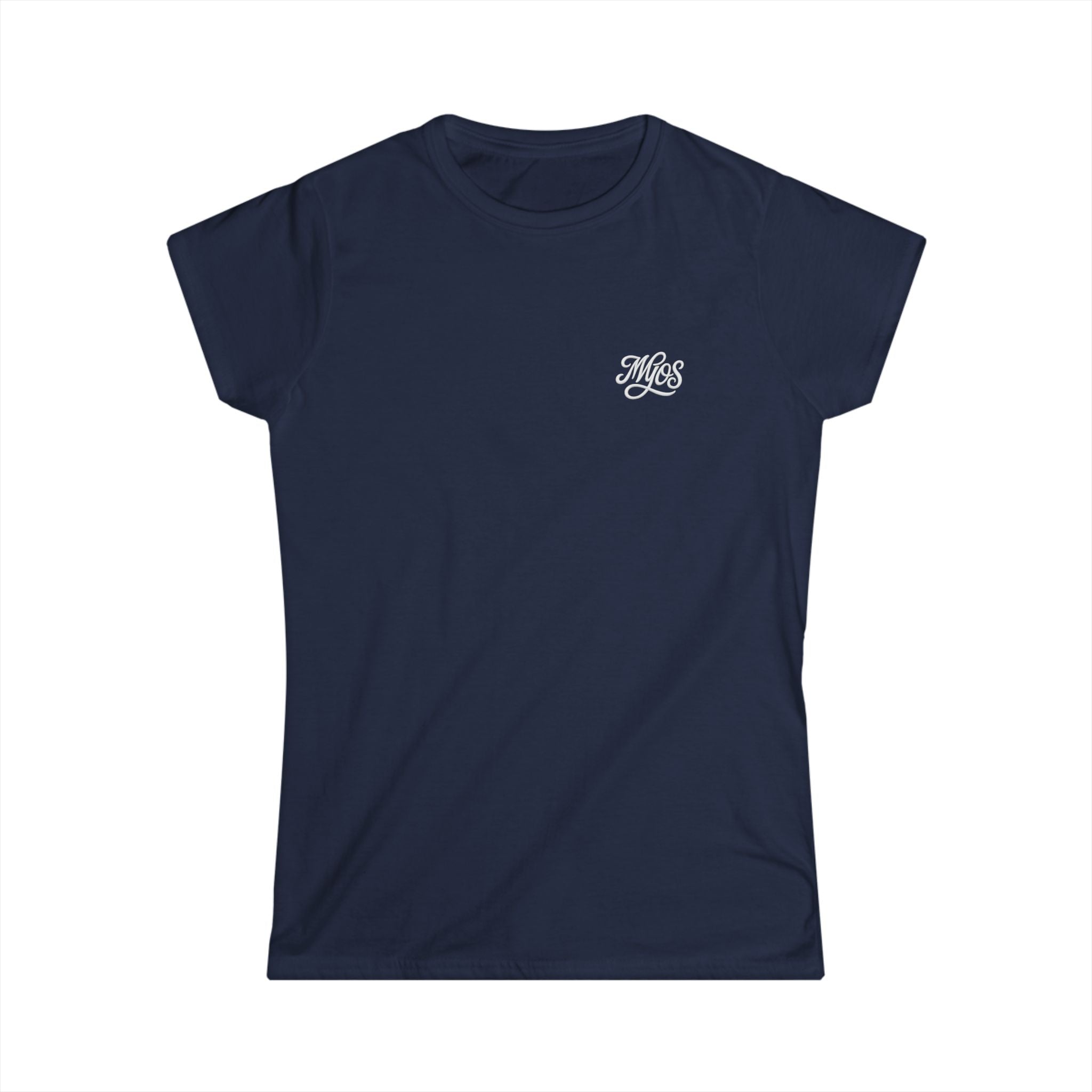 Women's T-shirt White Cursive Logo