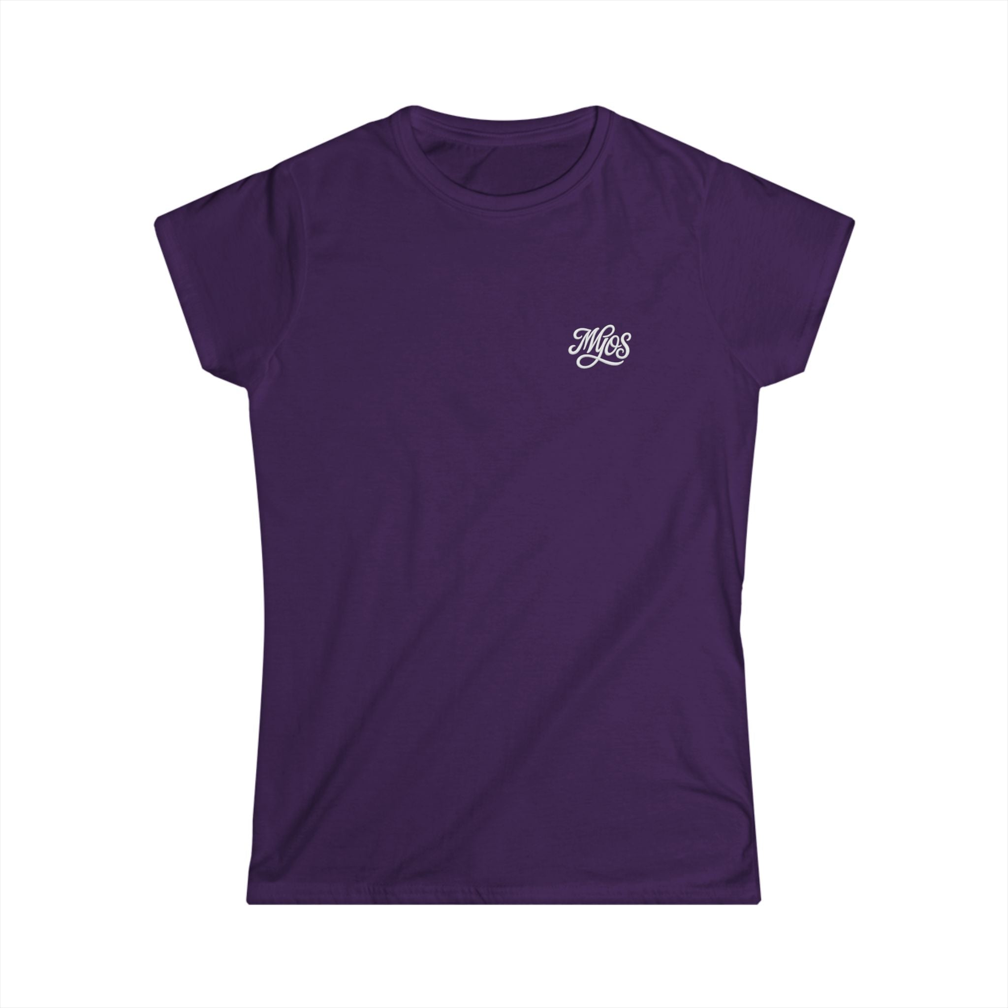Women's T-shirt White Cursive Logo