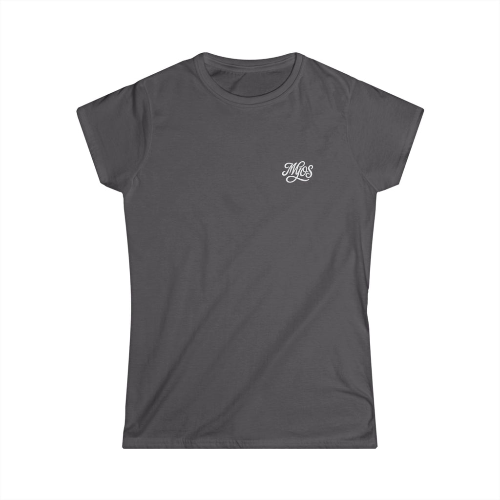 Women's T-shirt White Cursive Logo