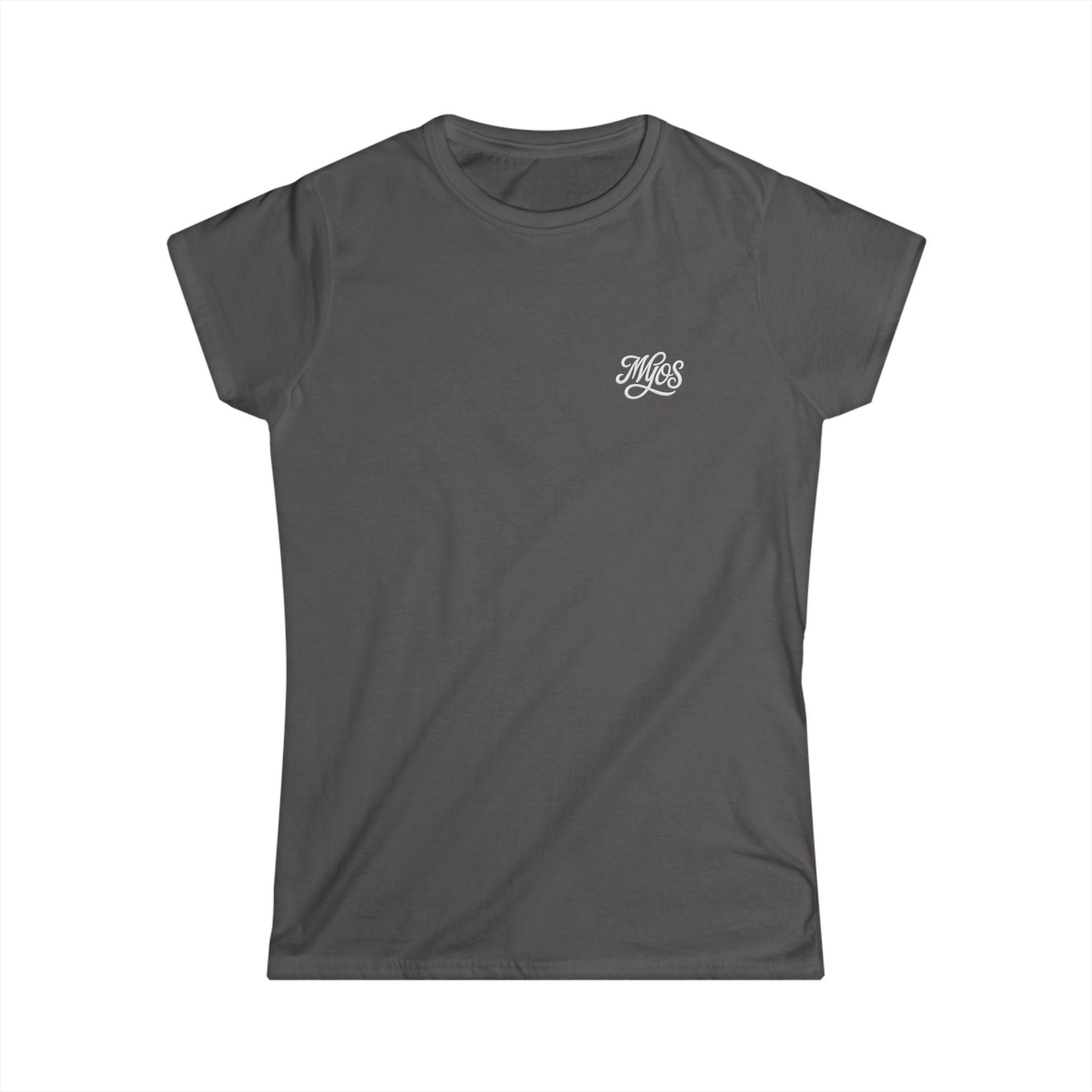 Women's T-shirt White Cursive Logo
