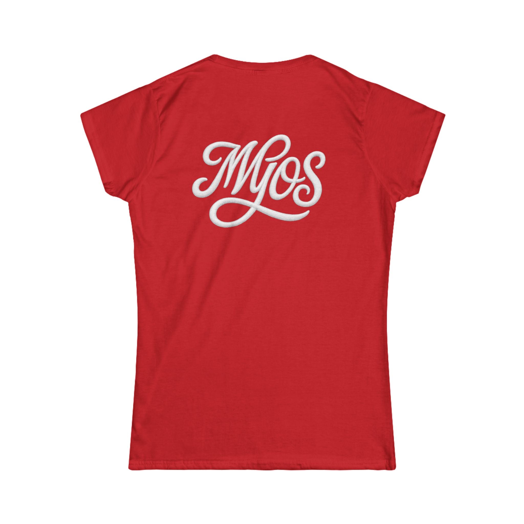 Women's T-shirt White Cursive Logo