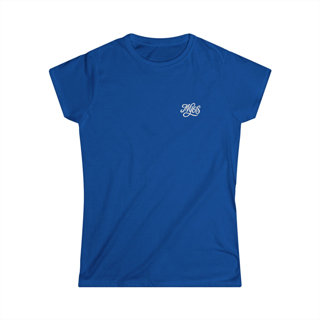 Women's T-shirt White Cursive Logo
