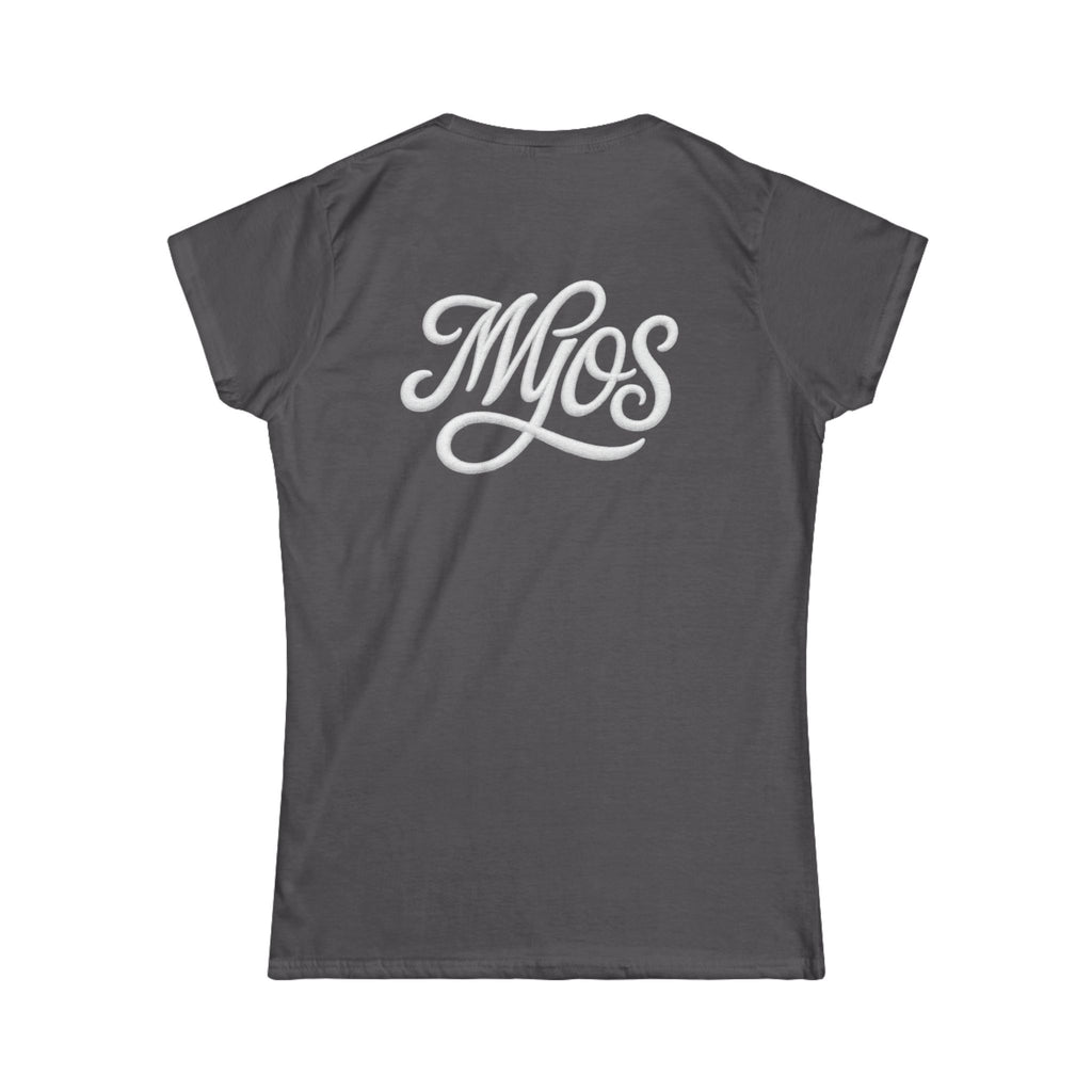Women's T-shirt White Cursive Logo