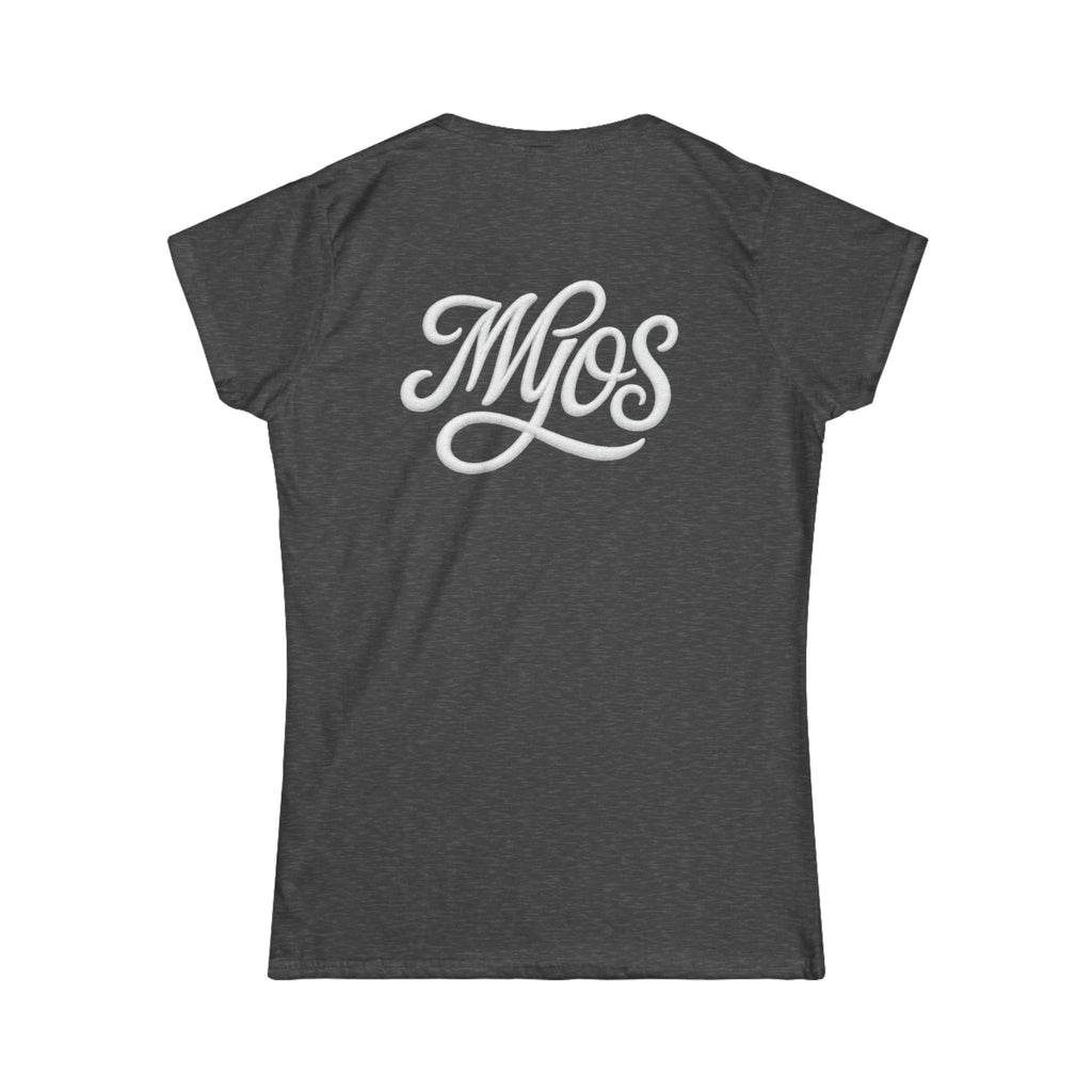 Women's T-shirt White Cursive Logo