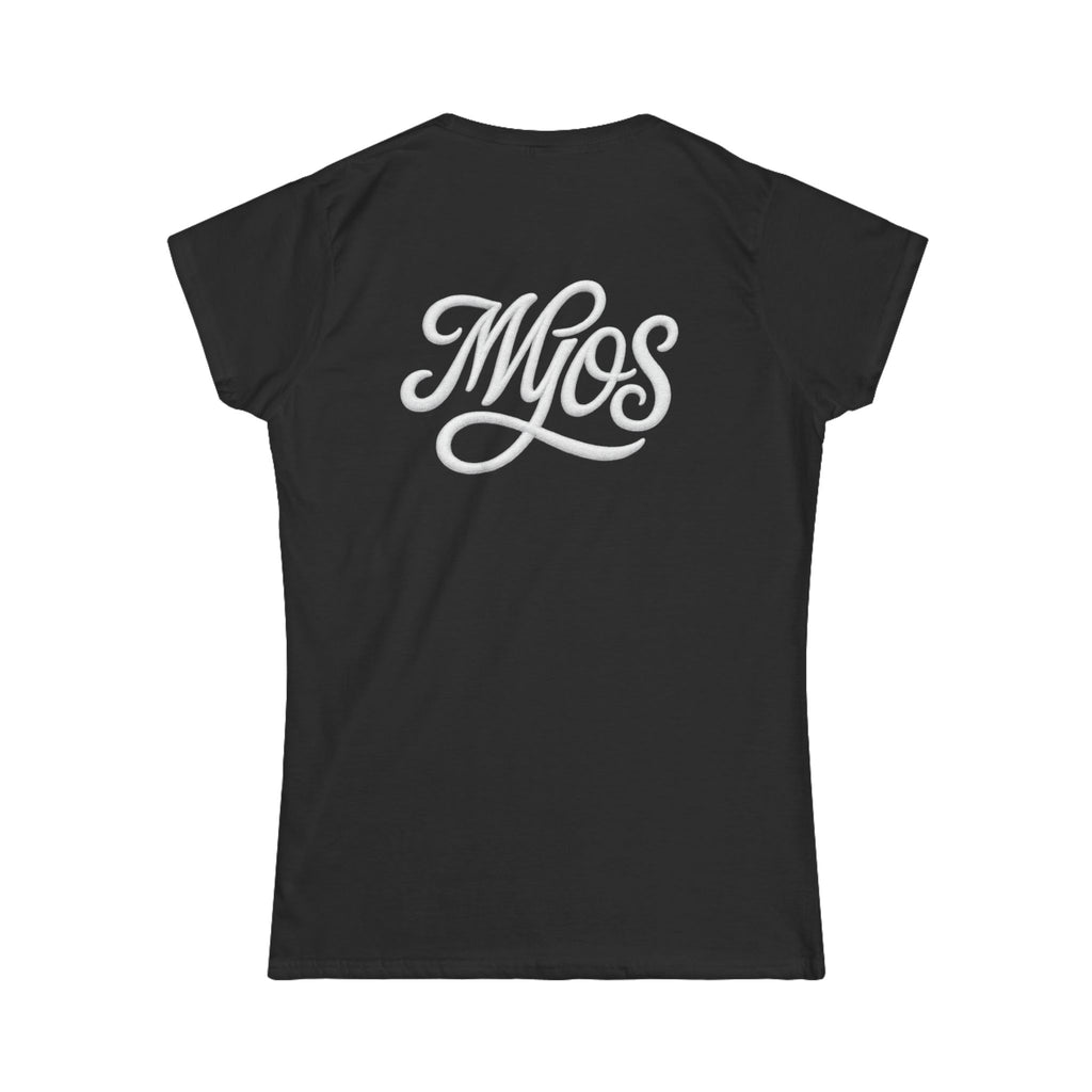 Women's T-shirt White Cursive Logo