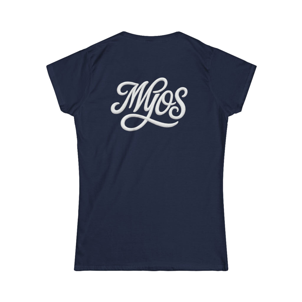 Women's T-shirt White Cursive Logo