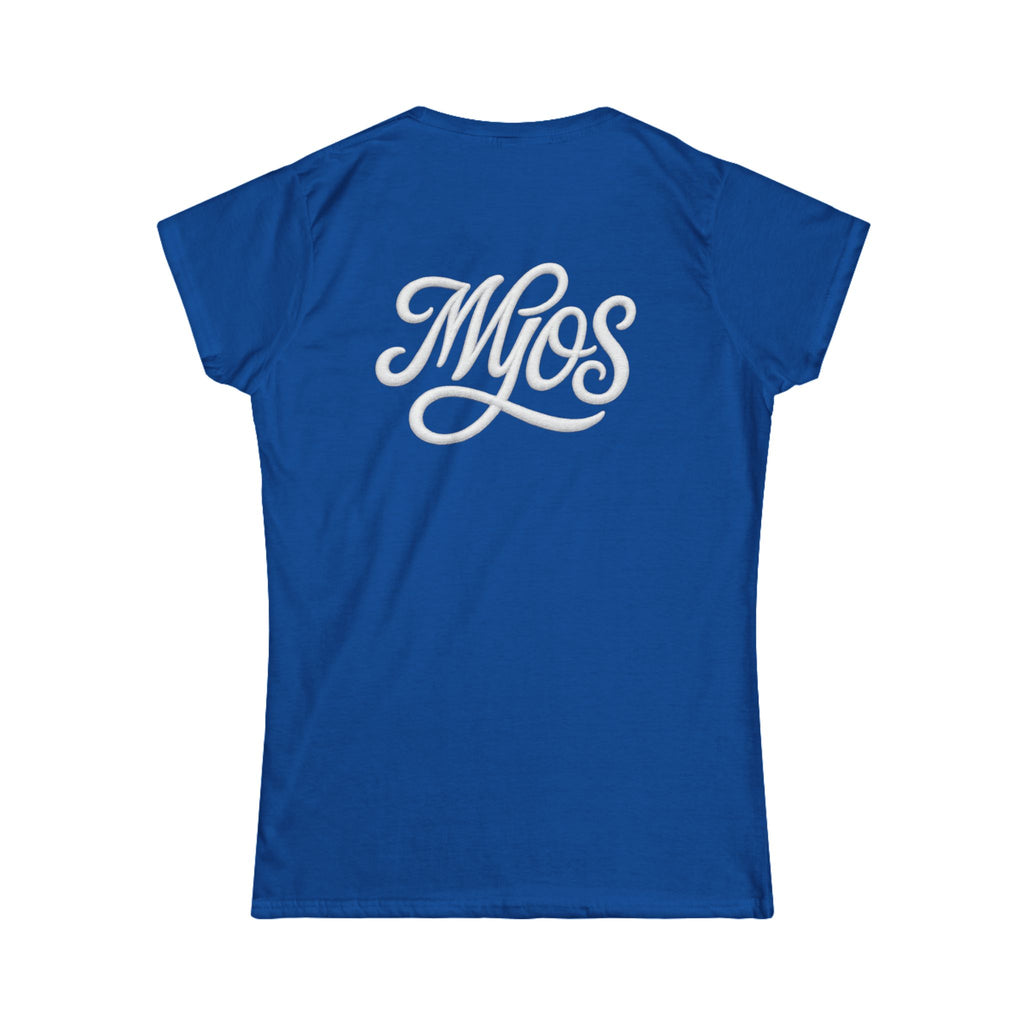 Women's T-shirt White Cursive Logo