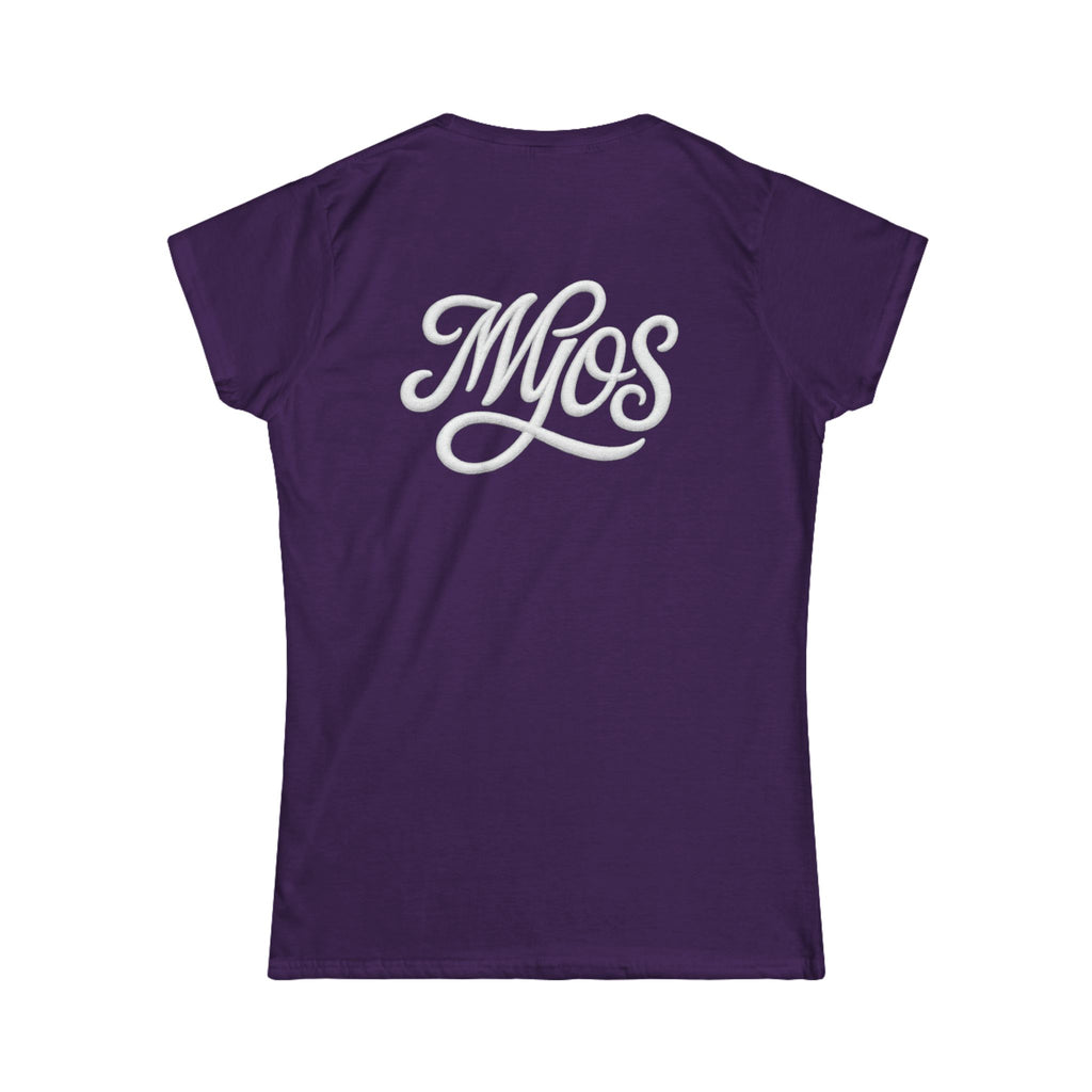 Women's T-shirt White Cursive Logo